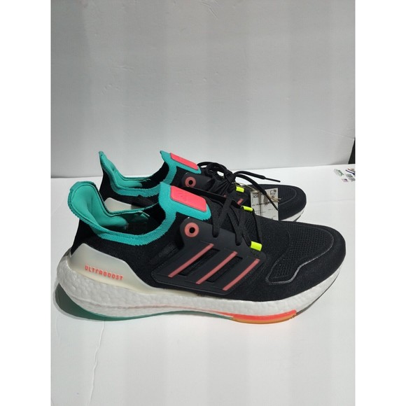 New Men\'s Adidas Ultraboost 22 Running Sneaker Black Mint Rush GX5497 Size 13 main image 7